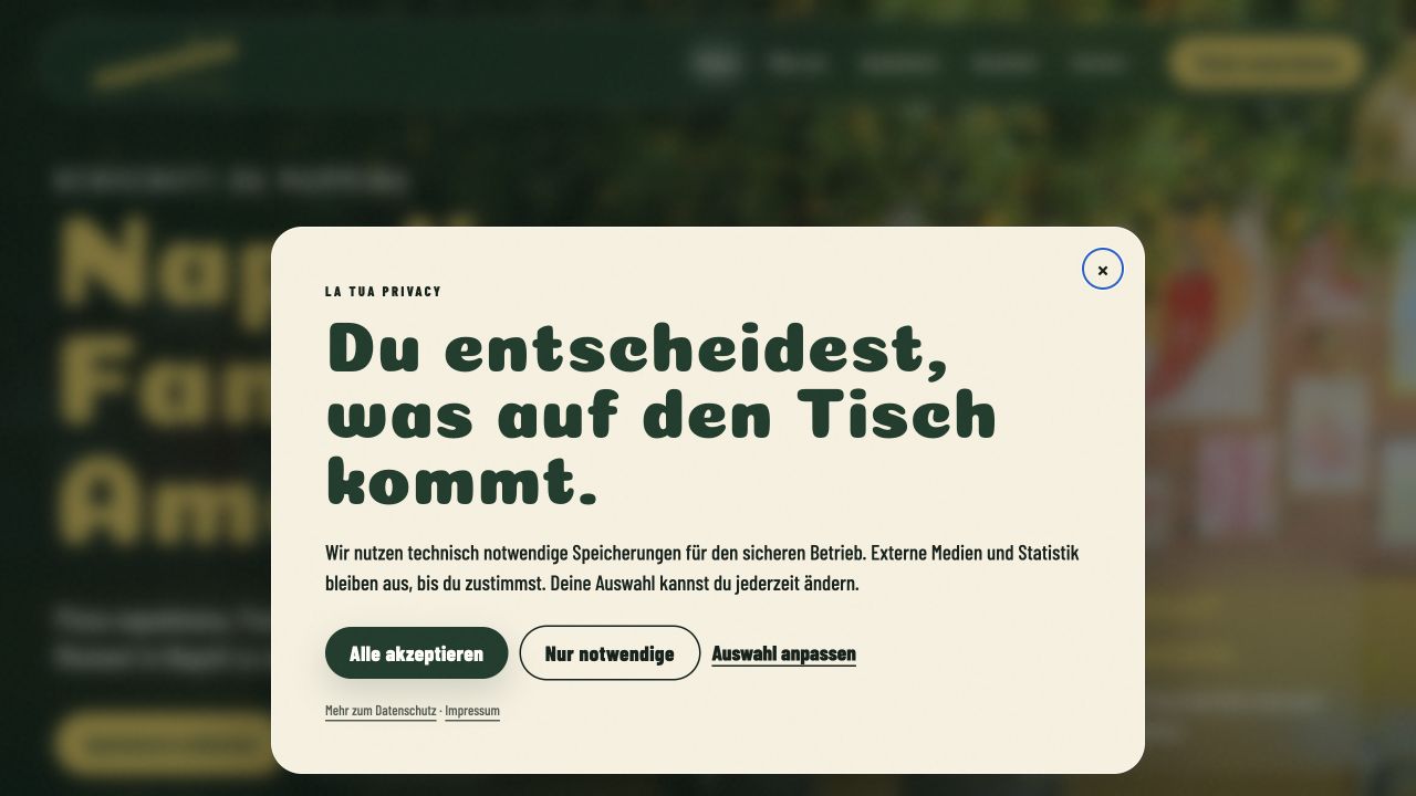 Website-Referenz Mammina: Gastronomie & Gefühl