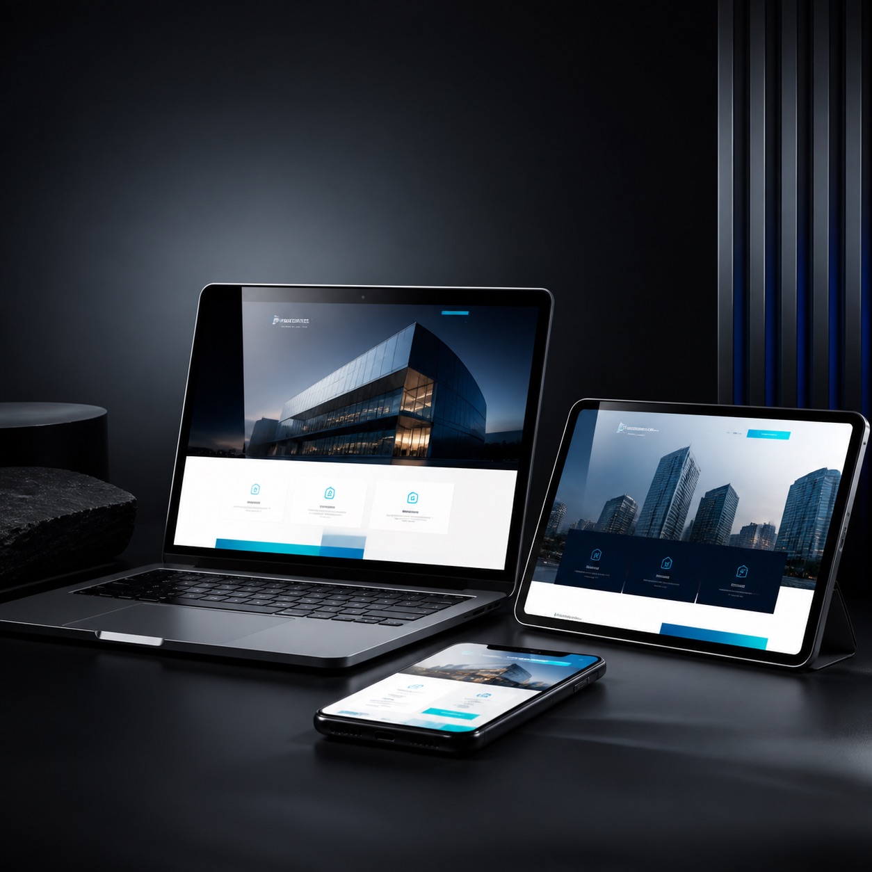 Responsive Website auf mehreren Geräten
